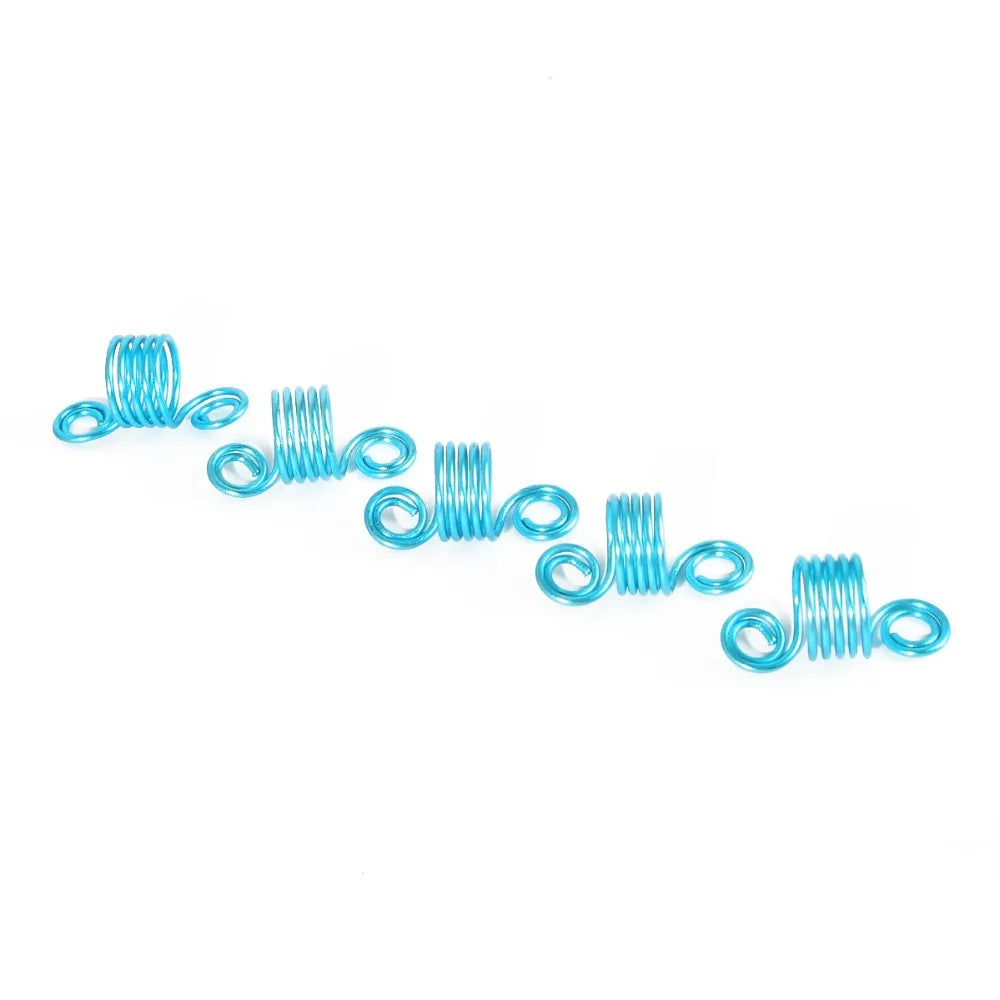 10pcs/lot High Quality Adjustable Hair Braid Dreadlock Beads Long Hair Spiral Aluminum Beads For Headwear Hair Accessories