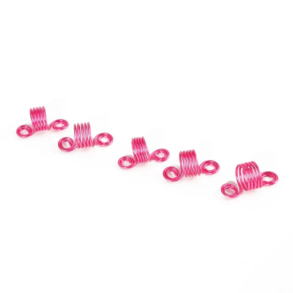 10pcs/lot High Quality Adjustable Hair Braid Dreadlock Beads Long Hair Spiral Aluminum Beads For Headwear Hair Accessories