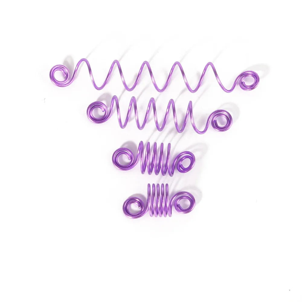 10pcs/lot High Quality Adjustable Hair Braid Dreadlock Beads Long Hair Spiral Aluminum Beads For Headwear Hair Accessories