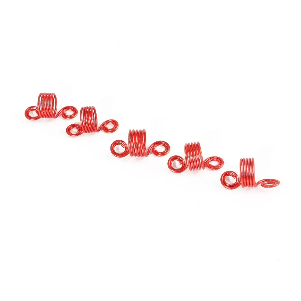 10pcs/lot High Quality Adjustable Hair Braid Dreadlock Beads Long Hair Spiral Aluminum Beads For Headwear Hair Accessories