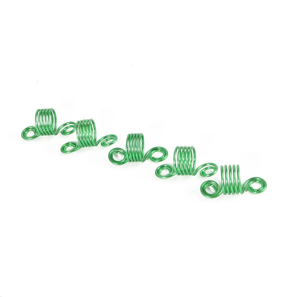 10pcs/lot High Quality Adjustable Hair Braid Dreadlock Beads Long Hair Spiral Aluminum Beads For Headwear Hair Accessories