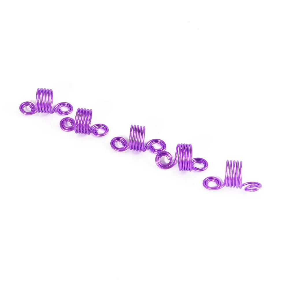 10pcs/lot High Quality Adjustable Hair Braid Dreadlock Beads Long Hair Spiral Aluminum Beads For Headwear Hair Accessories