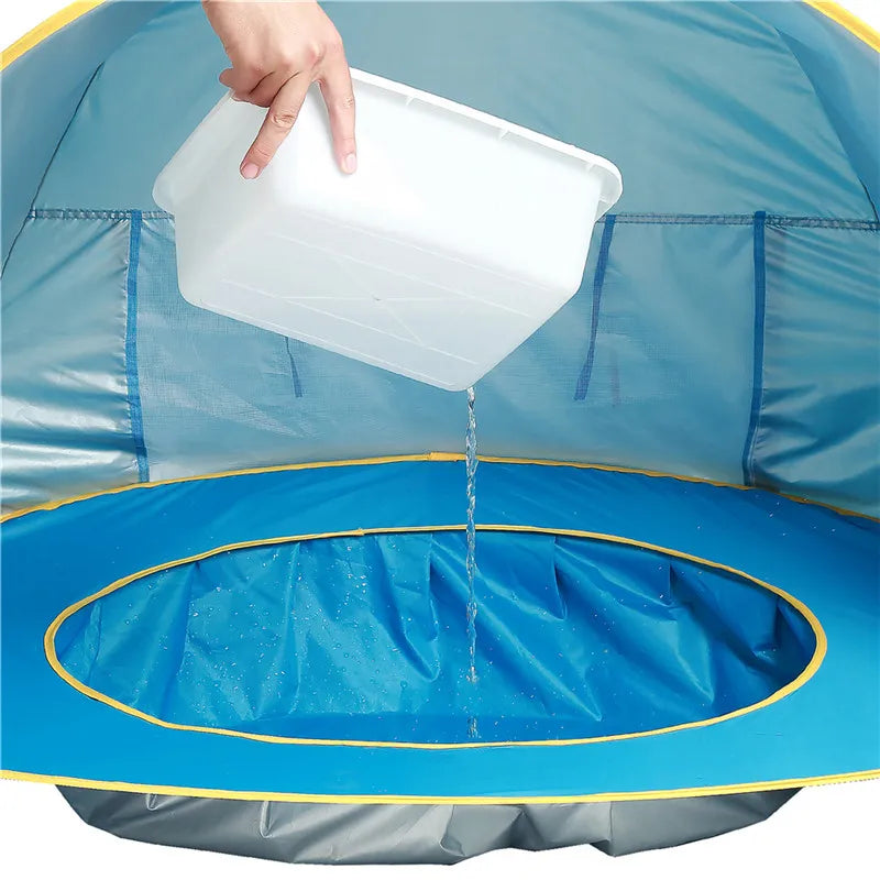 Kids Beach Tent UV Protection Pool Play House Tent Pop Up Portable Waterproof Swimming Pool Outdoor Toys For Children