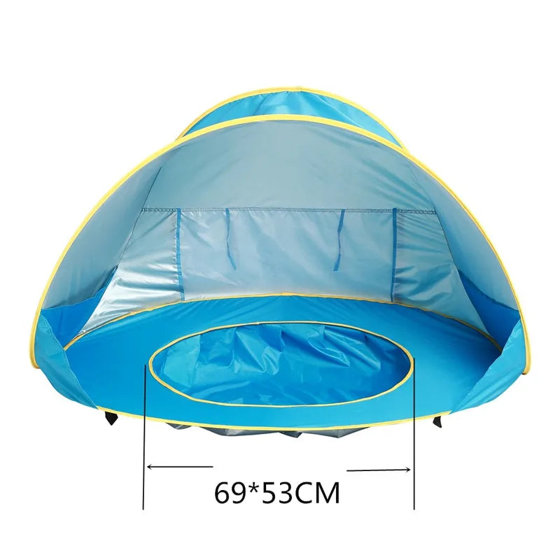 Kids Beach Tent UV Protection Pool Play House Tent Pop Up Portable Waterproof Swimming Pool Outdoor Toys For Children