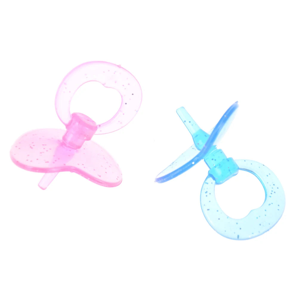 2X Baby Doll Pacifier Bottle for  Nursery Doll House Feeding Kids Pretend Play Games Toys Feed Medication Device