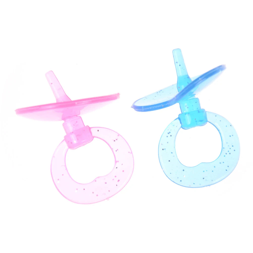 2X Baby Doll Pacifier Bottle for  Nursery Doll House Feeding Kids Pretend Play Games Toys Feed Medication Device
