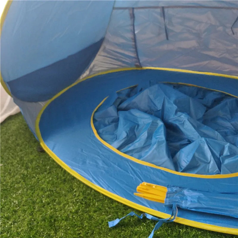 Kids Beach Tent UV Protection Pool Play House Tent Pop Up Portable Waterproof Swimming Pool Outdoor Toys For Children