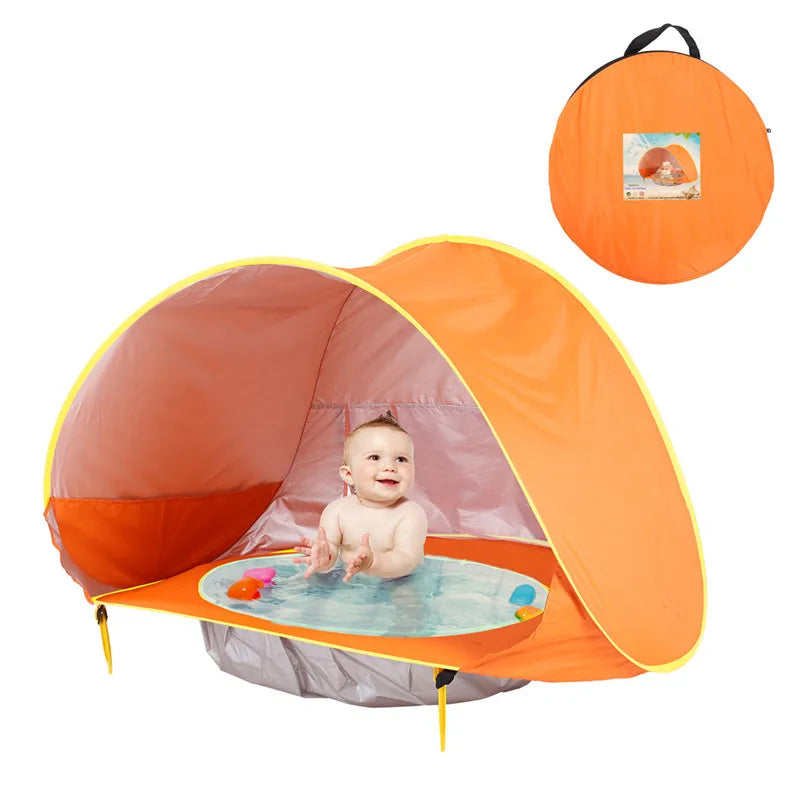 Kids Beach Tent UV Protection Pool Play House Tent Pop Up Portable Waterproof Swimming Pool Outdoor Toys For Children