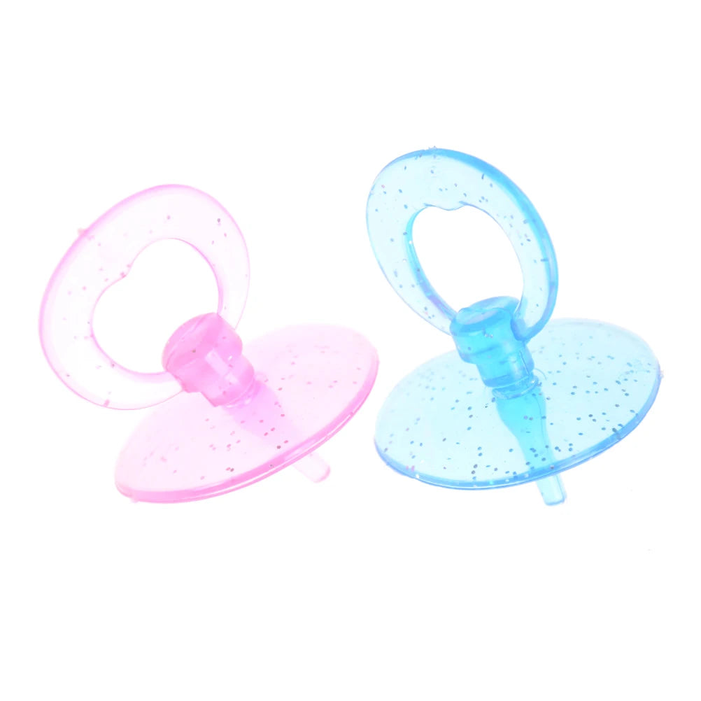 2X Baby Doll Pacifier Bottle for  Nursery Doll House Feeding Kids Pretend Play Games Toys Feed Medication Device