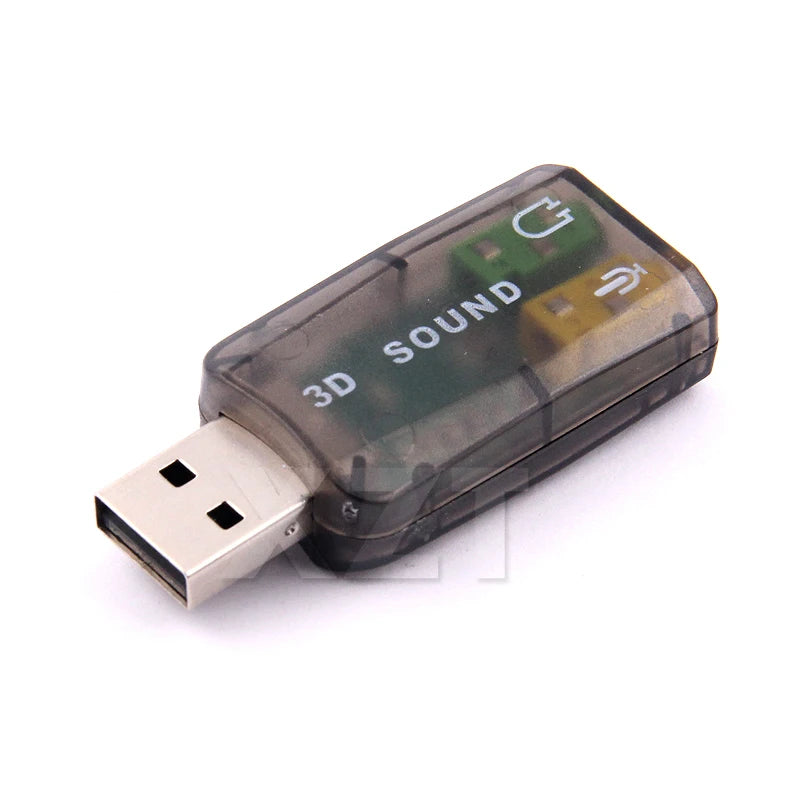 USB to 3D Audio USB External Sound Card Adapter 5.1 Channel Sound Professional Microphone 3.5mm