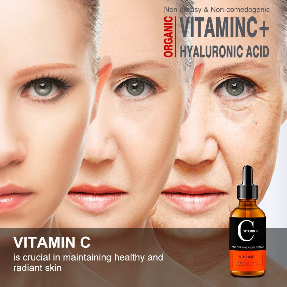 ENVISHA Vitamin C Face Care Serum Organic Skin Whitening Anti Aging Wrinkle Shrink Pores Moisturizing Hyaluronic Acid Retinol