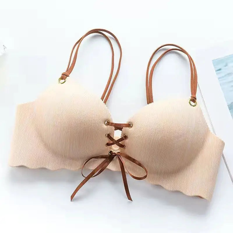 Fashion Sexy Bars Adjusted Seamless Lingerie Wire Free Bras For Women Push Up Bra Intimates