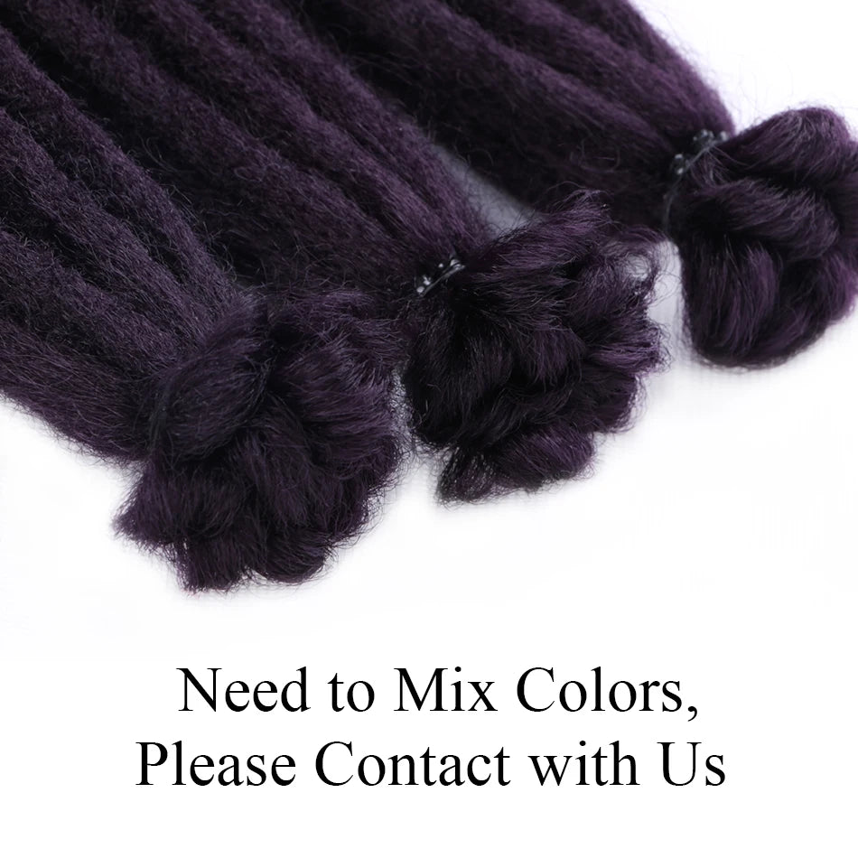 Synthetic Handmade Dreadlocks Crochet Braids Hair Extensions For Black Women Colored Dreadlocks Hair  Faux Locs braiding Hair