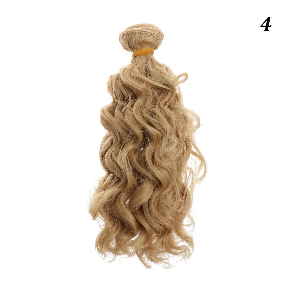15*100cm 1/6 1/4 1/3  Fashion Mini Tresses High-Temperature Screw Periwig Curly Wigs DIY Doll Hair Toy Toupee Kids Gifts