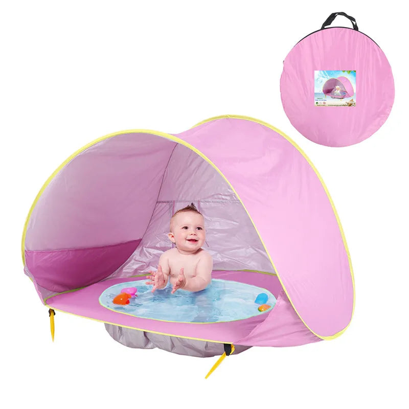 Kids Beach Tent UV Protection Pool Play House Tent Pop Up Portable Waterproof Swimming Pool Outdoor Toys For Children