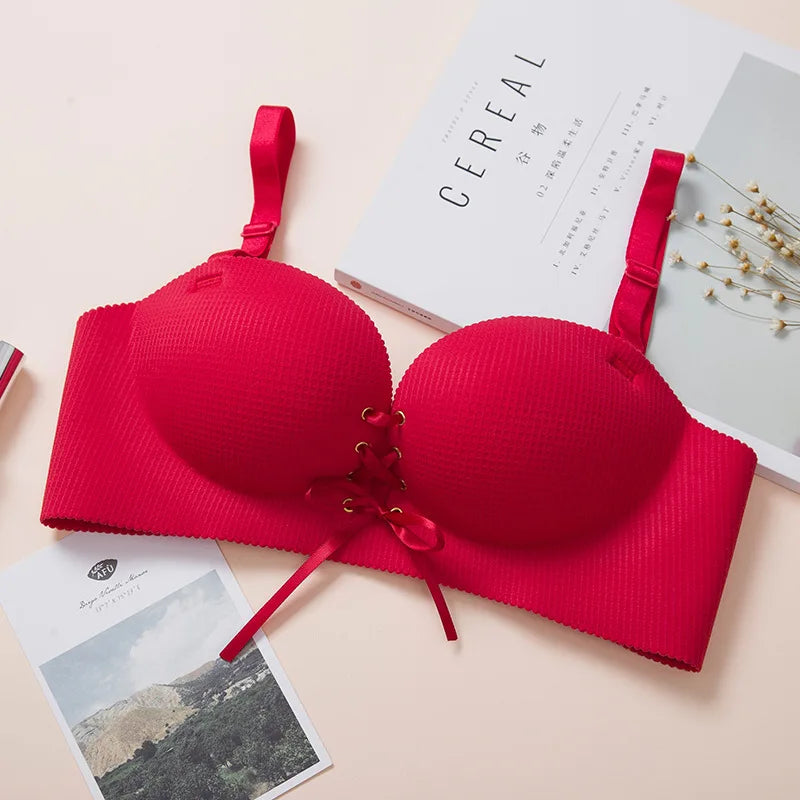 Fashion Sexy Bars Adjusted Seamless Lingerie Wire Free Bras For Women Push Up Bra Intimates