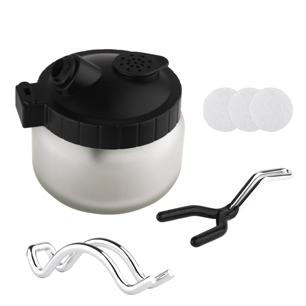 Airbrush Cleaning Pot Spray Gun Cleaner Glass Air Brush Easy Holder Clean Paint Jar Bottle Spray Gun Sprayer Clean Tools Set