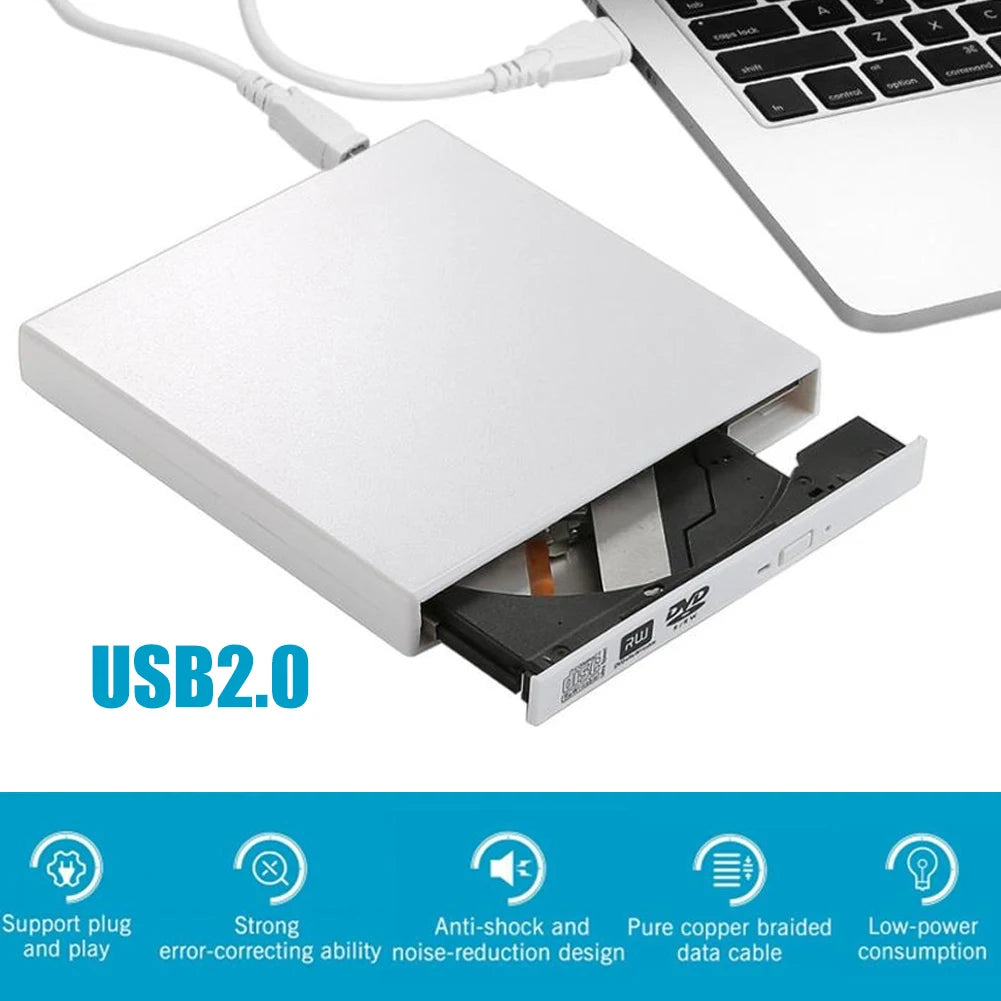 New Universal External USB DVD Optical Drive 24X CD Recorder for PC Laptop