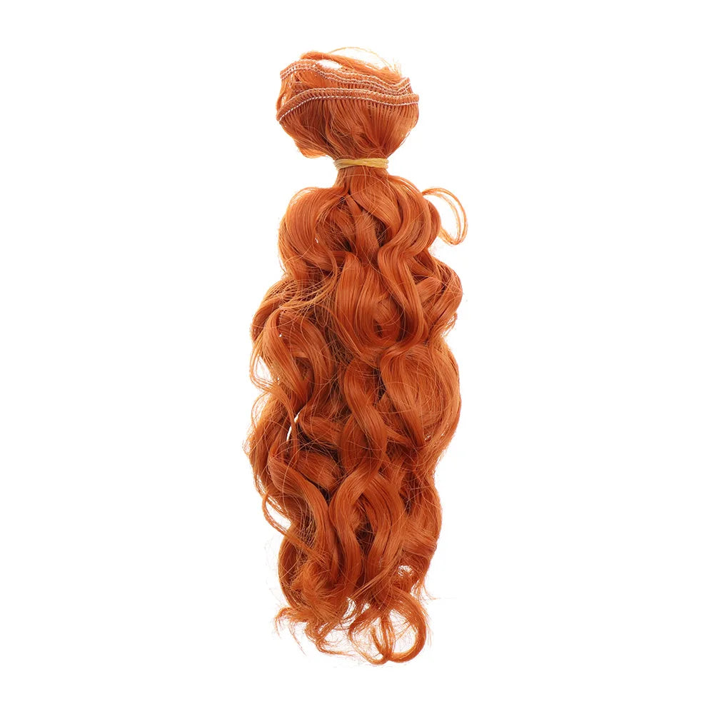 15*100cm 1/6 1/4 1/3  Fashion Mini Tresses High-Temperature Screw Periwig Curly Wigs DIY Doll Hair Toy Toupee Kids Gifts