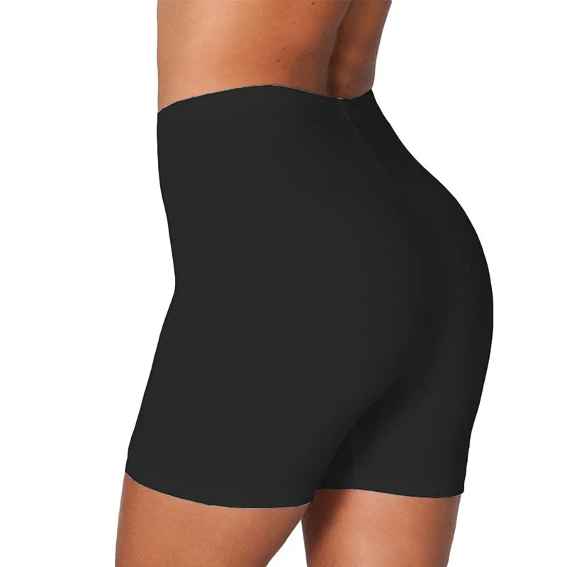 Shorts Women Solid Casual Elastic High Waist Biker Shorts Summer Thin Slim Bottoms Cycling Shorts Yoga Fitness Shorts Leggings