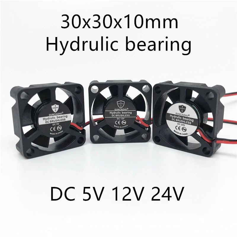 NEW 3d Printer Mute Fan 3010 30MM 30*30*10MM 3CM Graphics Card Fan Cooling Fan  24V 0.05A  with 2pin