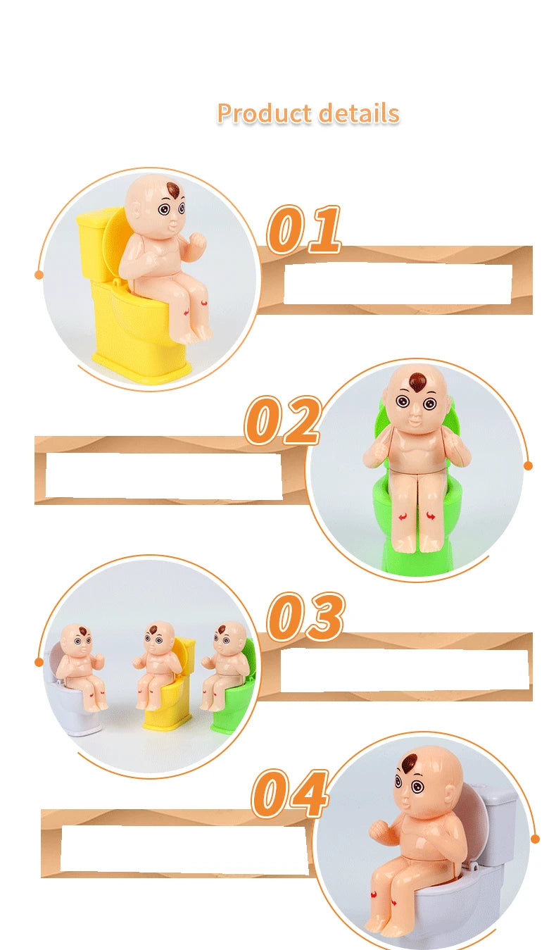 Adult Stress Reliever New Trick Water Spraying Toilet Toy Funny Water Jetting Toilet Doll for Children Play Game Prank Joke Gift