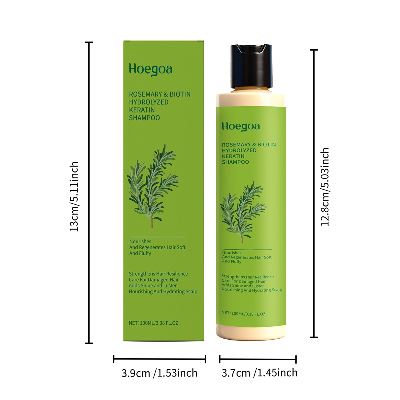 Rosemary Shampoo Oil Control Thickening Dry Frizzy Damaged Repair Volumizing Refresh Smoothing Hydrating Scalp Cleansing Shampoo