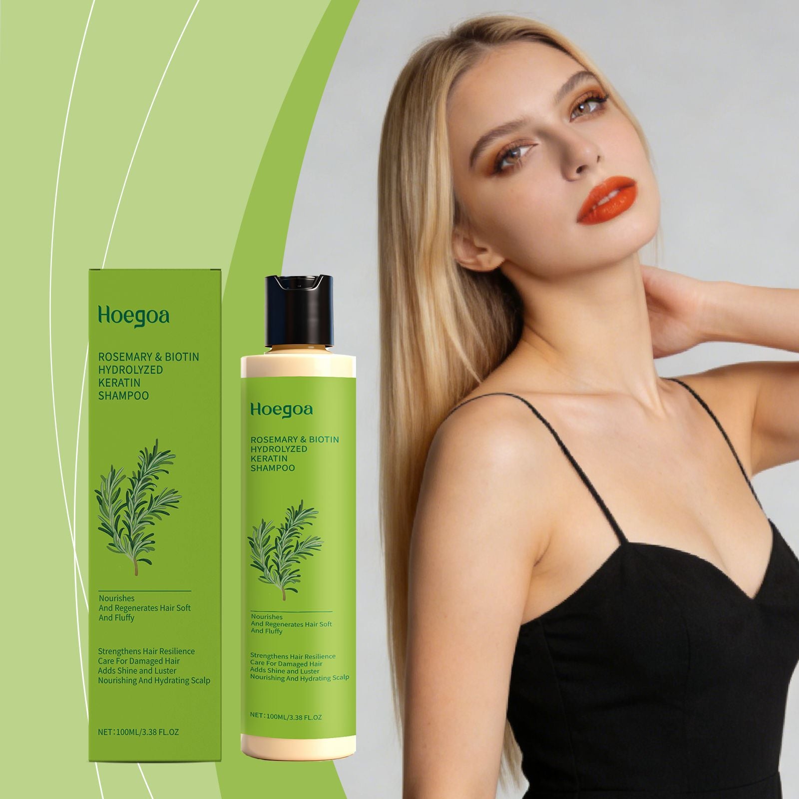 Rosemary Shampoo Oil Control Thickening Dry Frizzy Damaged Repair Volumizing Refresh Smoothing Hydrating Scalp Cleansing Shampoo