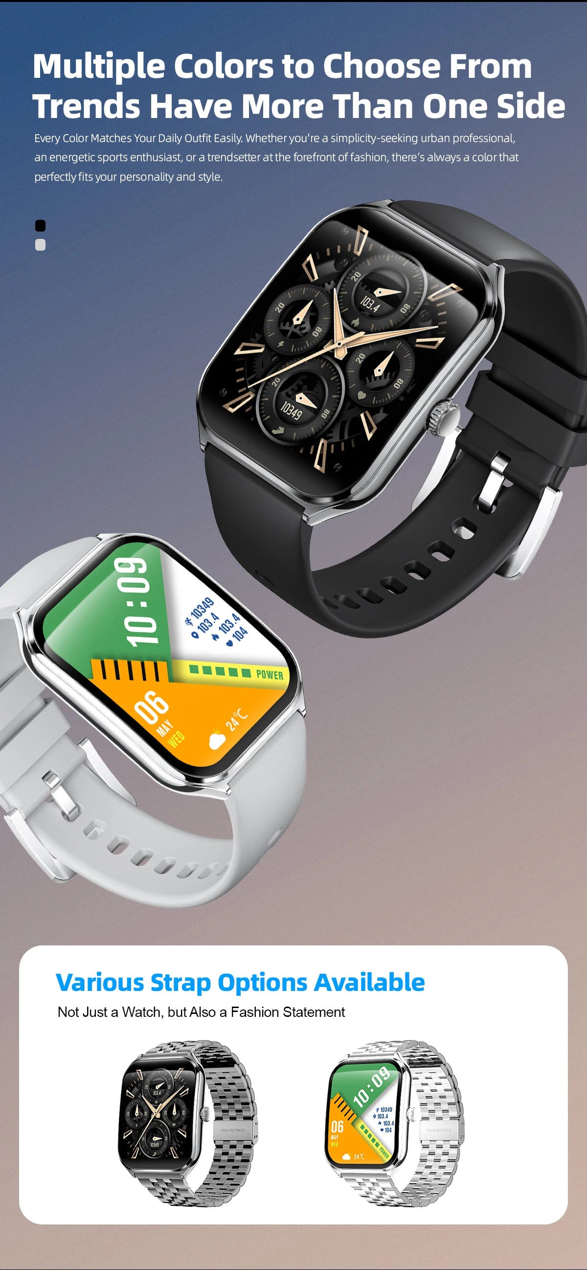 2026 Selling New Smart Watch Men Women Newest Sports SmartWatch Faces Heart Rate HD BT Call Waterproof Watches For Android iOS