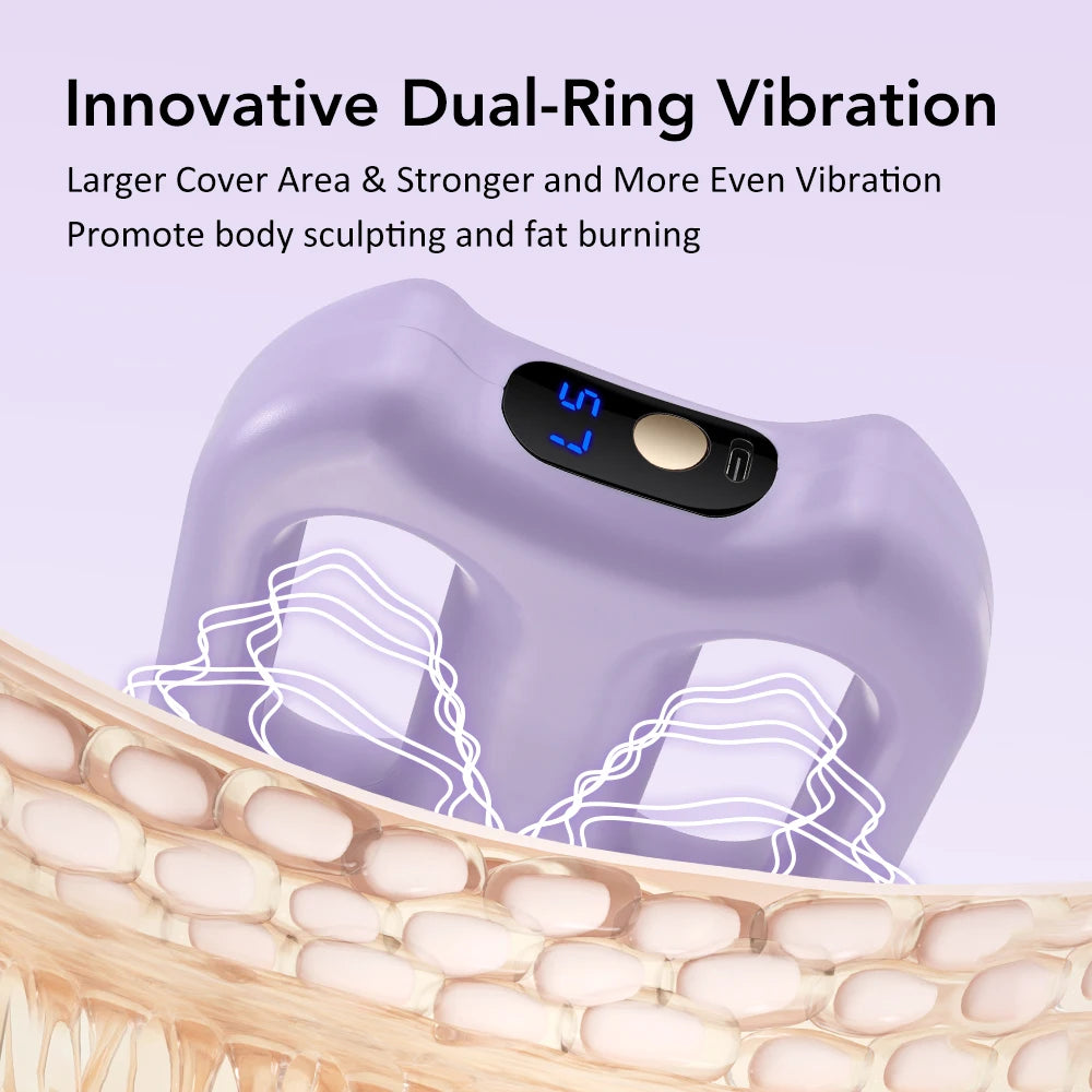 Electric Full-Body Fascia Massager with Belt Dual-Ring Ergonomic Portable Vibration Fat Loss Deep Tissue Body Muscle Relaxation