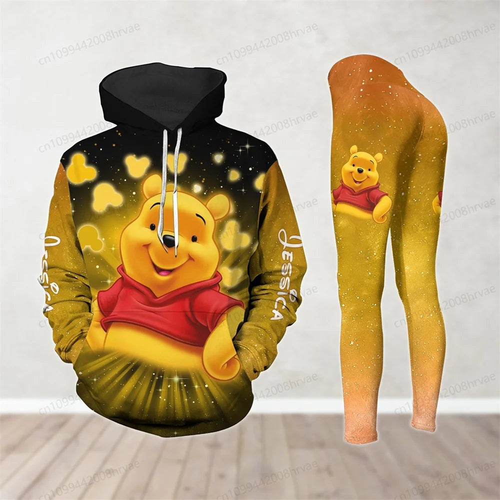 Disney Winnie the Pooh Hoodies and Leggings, Custom Winnie the Pooh 3D Printed Sweatshirts, Womens Yoga Pants Set 2025