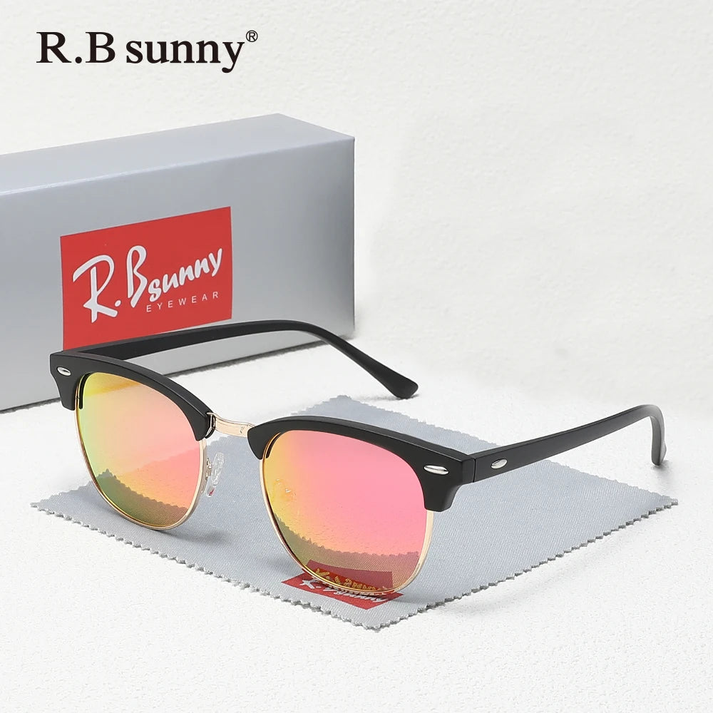 Classic Polarized Sunglasses Men Women Retro UV400 Glasses Male Popular Anti-glare Travel Driving Fashion Eyewear Frames