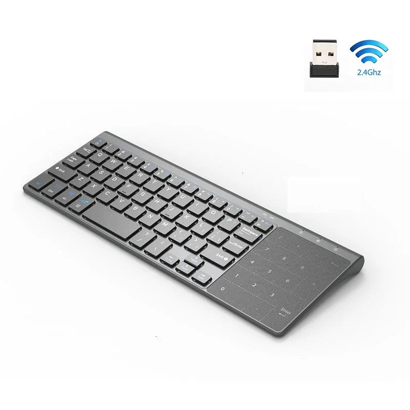 Thin 2.4G USB  Wireless Keyboard with Touchpad Mouse Number Numeric Battery Wireless Keypoard for Android Windows Desktop Laptop