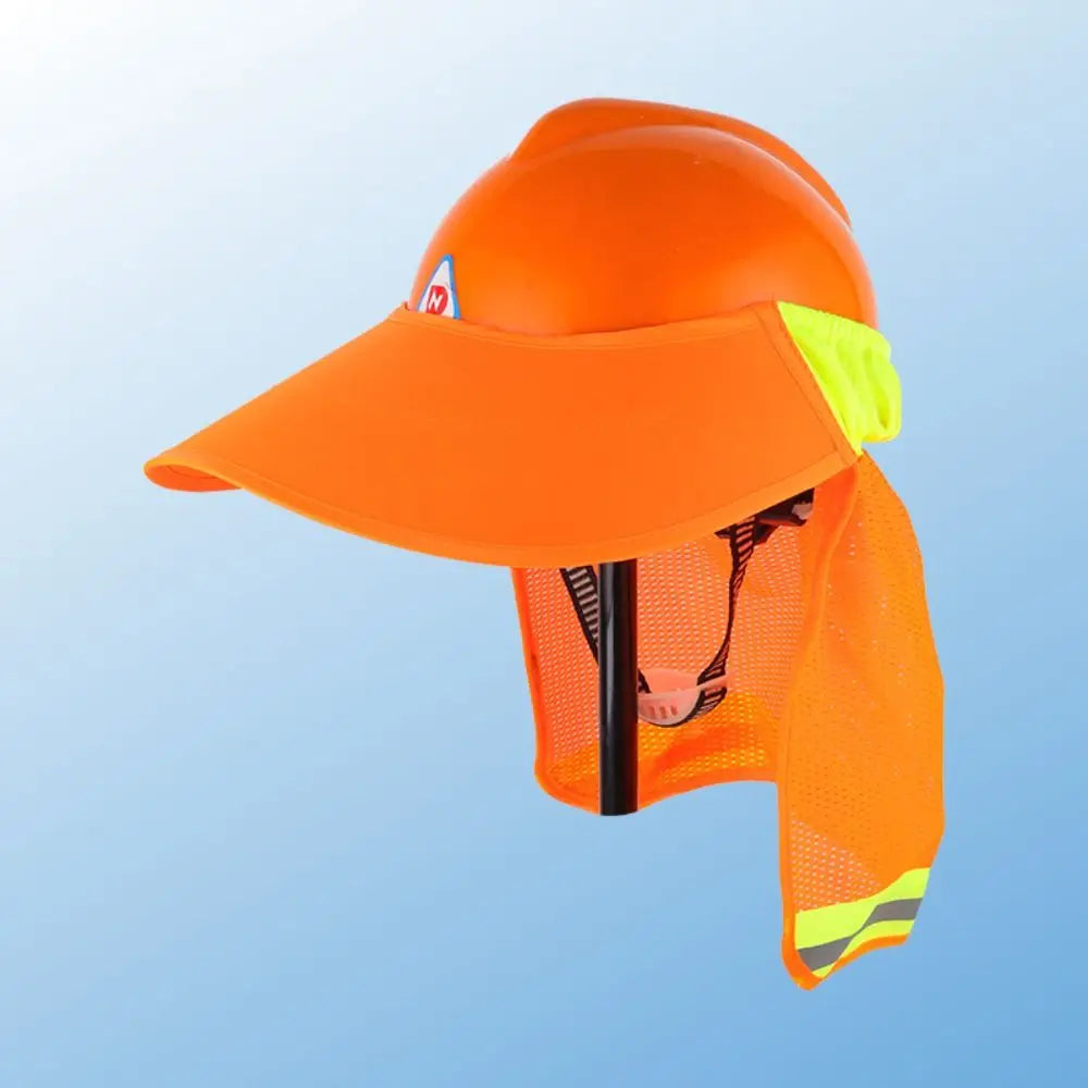 Breathable Reflective Hat Brim Sun Protection Netting Safety Helmet Sunshade Light Weight Reflect Light Reflective Neck Shield
