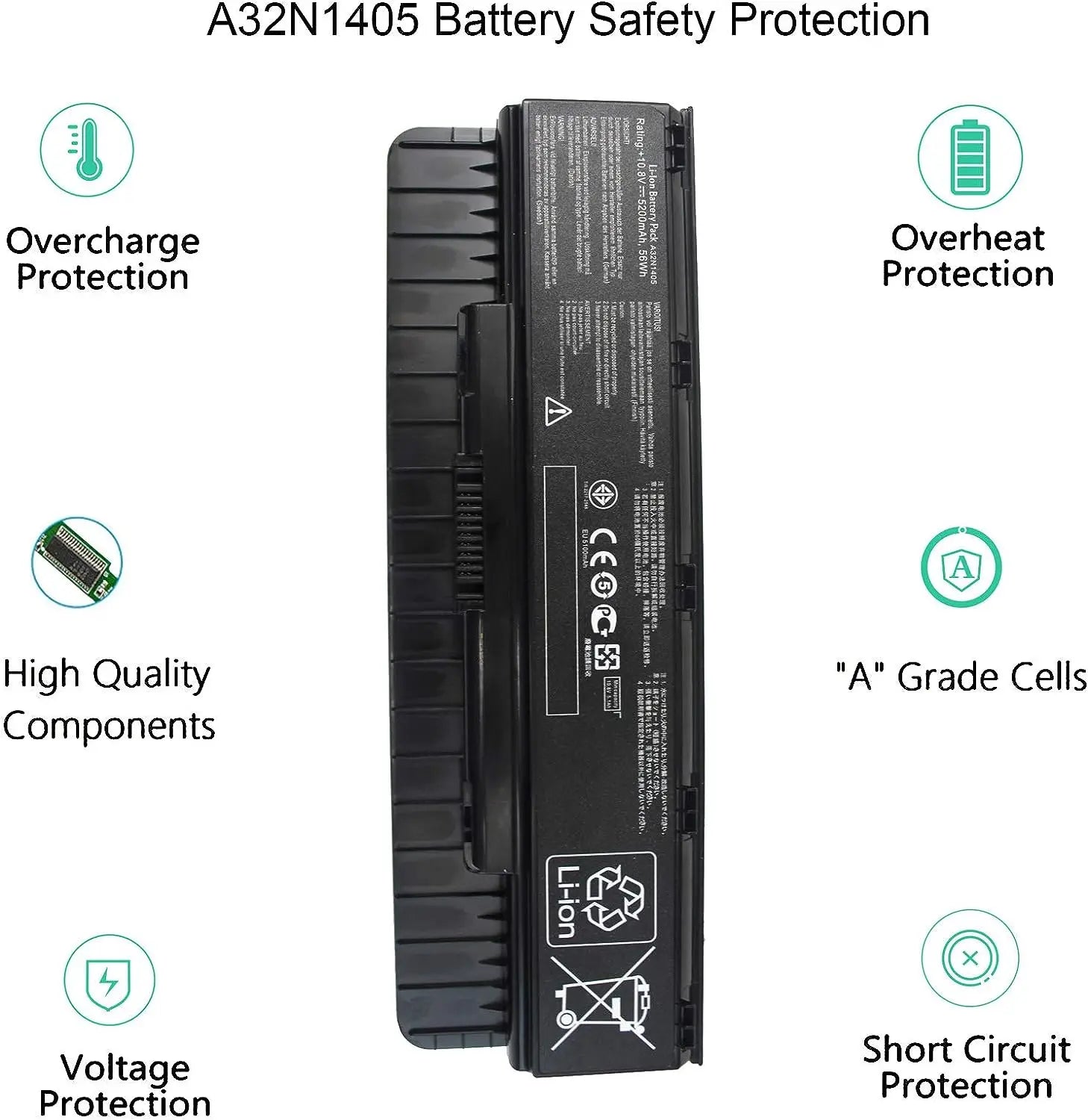 A32N1405 A32NI405 Laptop Battery for ASUS G551 G58JK G771 G771JK G771JM G551JK G551JM N551 N551J N751 GL551 GL551J GL551JM GL551