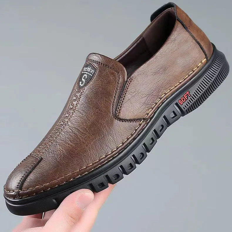 2025 PU Leather Men's Loafers Luxury Men Casual Shoes New Fashion Driving Shoes Breathable Slip on Men Moccasins Plus Size 39~44