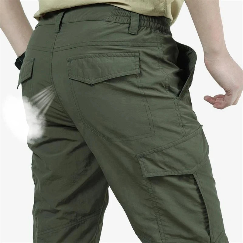 Men's Summer Tactical Cargo Pants Lightweight Casual Waterproof Trousers Casual Pants Wear-resisting Multi-pocket Outdoor Hiking