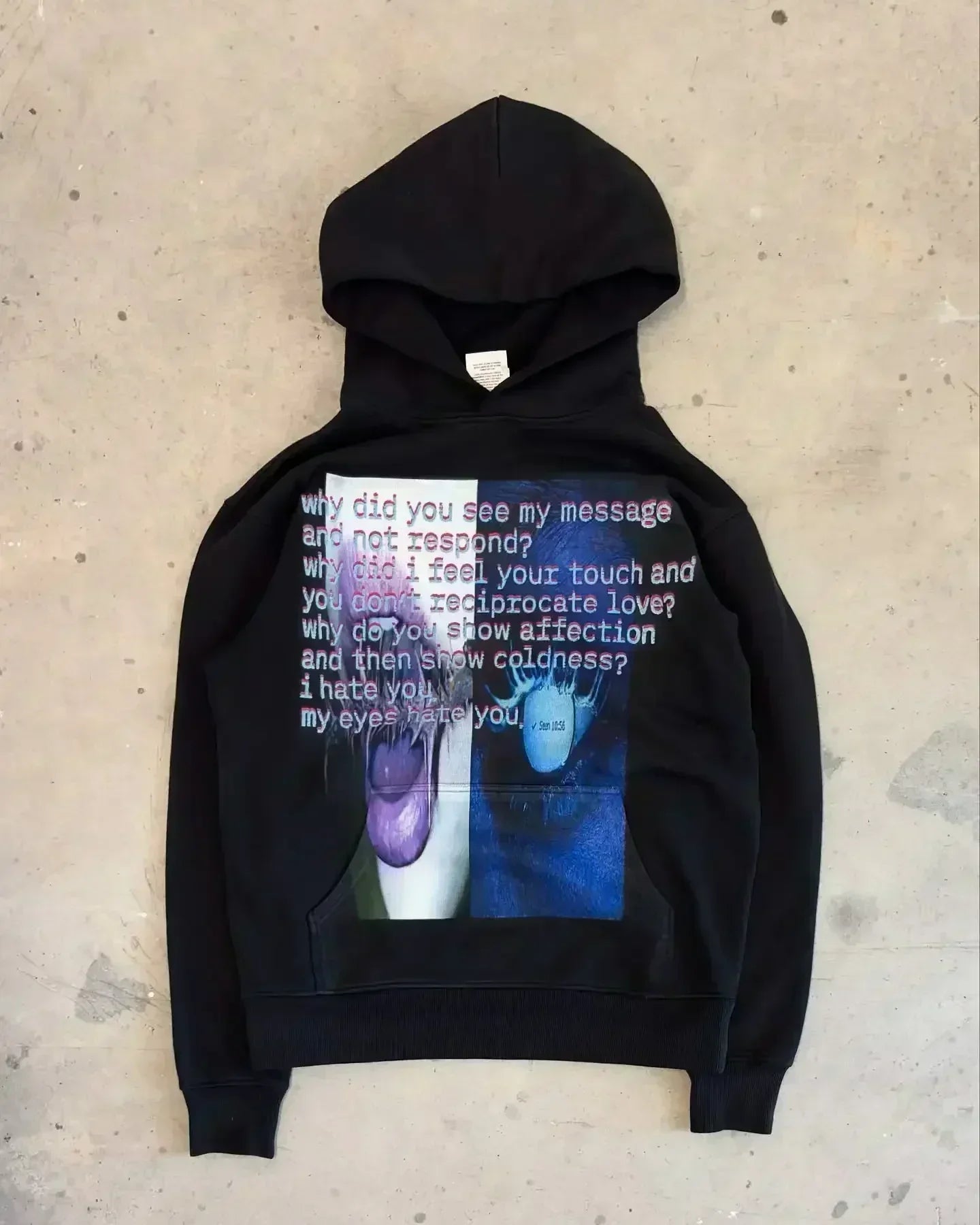 Vintage Style Hoodie Embroidery Print Hoodies Women Grunge Sweatshirt Tops Streetwear Harajuku Gothic Y2k Women Clothing
