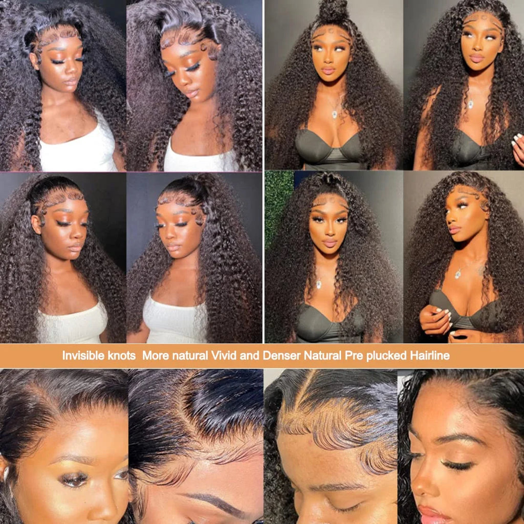 Kinky Curly Lace Front Wig 13x4 Lace Front Wigs Human Hair PrePlucked Kinky curly Human Hair Wig Human Hair Wig For Black Women