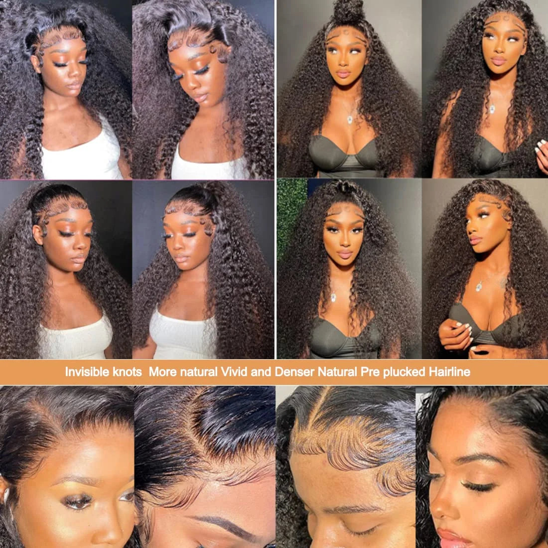 Kinky Curly Lace Front Wig 13x4 Lace Front Wigs Human Hair PrePlucked Kinky curly Human Hair Wig Human Hair Wig For Black Women