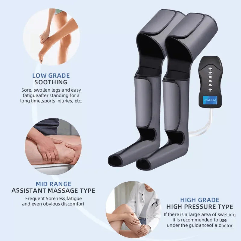 Leg And Foot Massager With Bag Circulation Sequential Air Compression Massage To Promote Blood Circulation Weight Loss Device