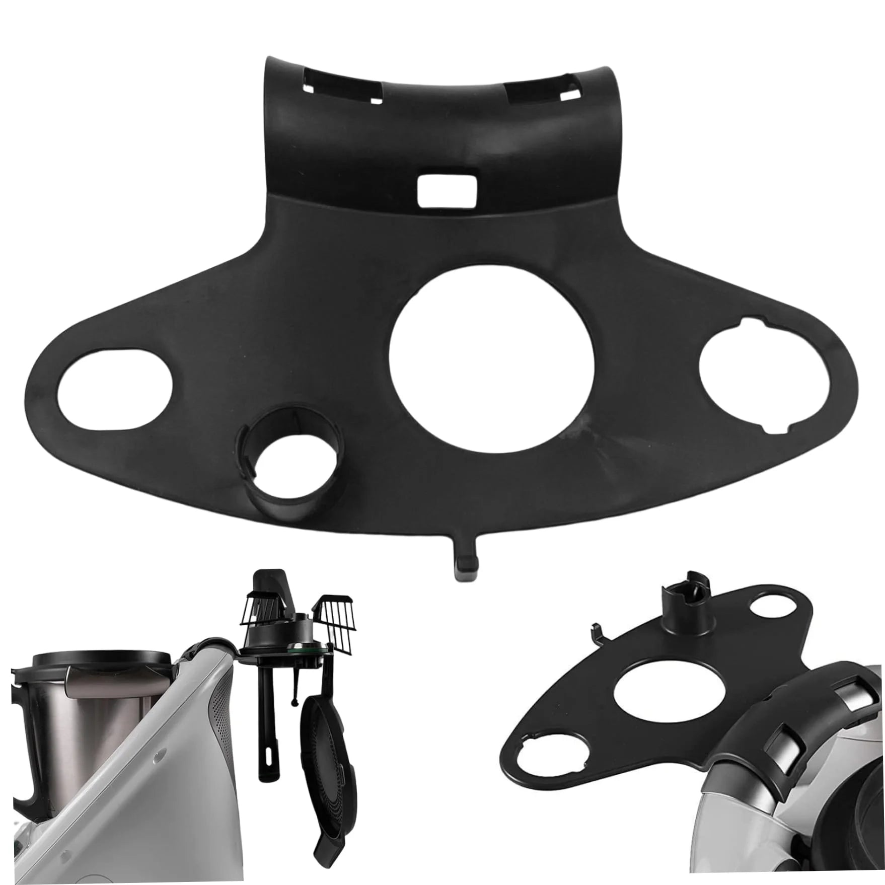 Kitchen Cooking Tool Storage Rack Space-saving Up to 5 Accessories Kitchen Food Processor Accessories Holder for TM5 TM6 (Black)