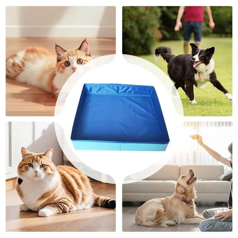 Dog Kiddie Pool PVC Folding Swimming Pool For Dog Non-Inflatable Save Space Pet Puppy Bathing Tub pet bathtubs