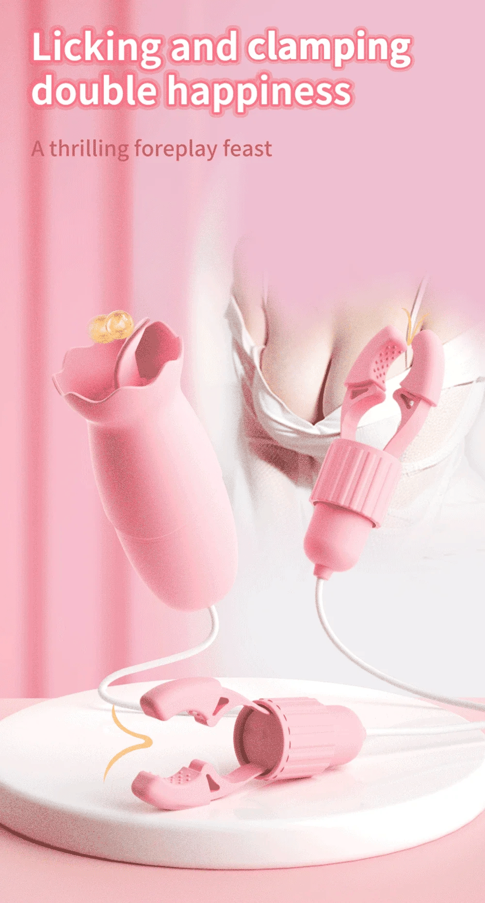 Sensitive Nipple Stimulator with Vibration - Dual-Action Pleasure Device for Women's Intimate Wellness & Massage