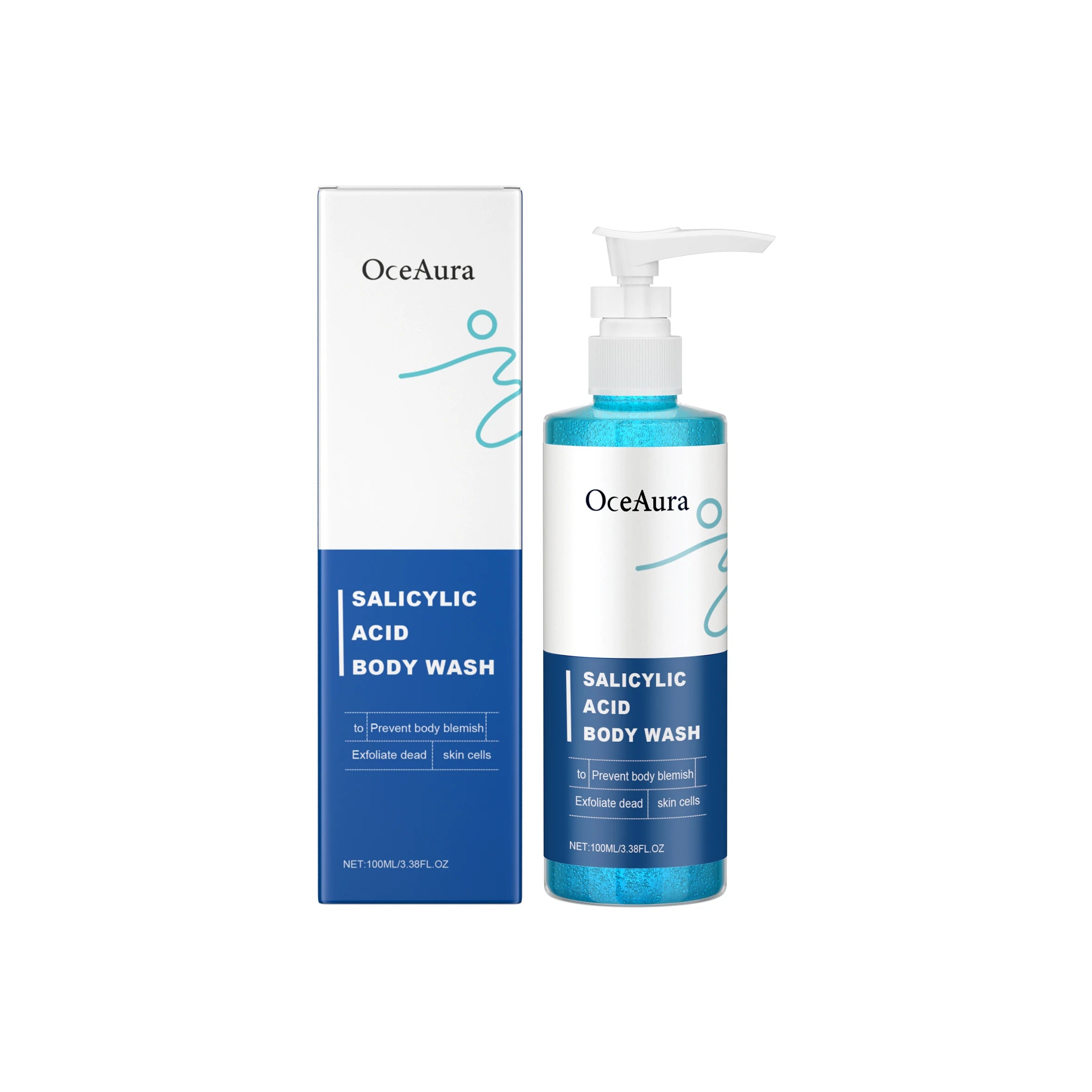 Salicylic Acid Exfoliat Shower Gel Long Moisturizing Smooth Remove Skin Dirt Gentle Foam Body Cleanse Bath Product 100ml Nourish