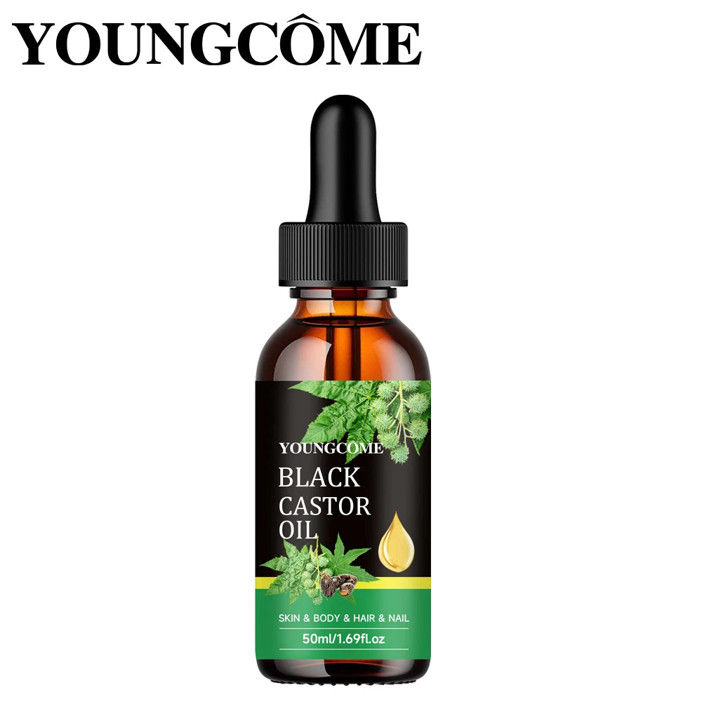 Black Castor Oil Healthy Organic Castor Oil Improves Hair Line Toughness Nourishes The Body Skin Hair Massage Moisturizing 60ml