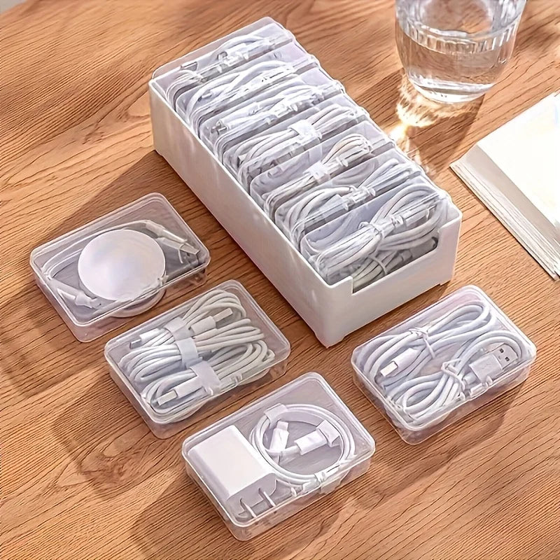 Cable Organizer Boxes -Desktop Cable Management,Charging Cable and Accessories Organizer, Desk&Drawer Organizer for Home Storage