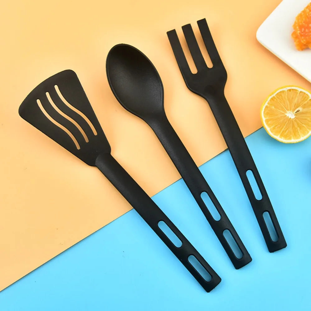 Nylon Kitchen Utensils Set Non Stick Heat Resistant Cooking Utensils Portable Comfortable Handle Kitchen Gadgets