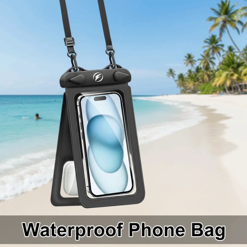 Double Pocket Waterproof Phone Bag Transparent Touch Screen Mobile Phone Waterproof Bag Universal Underwater Dry