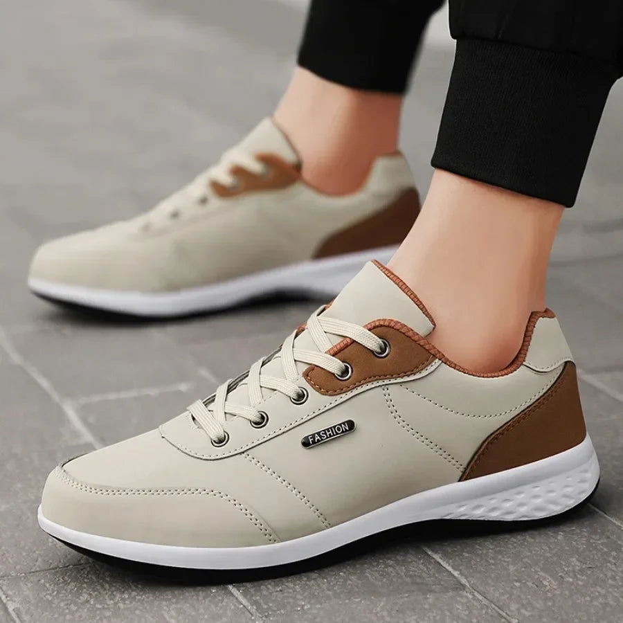 Men Shoes Sneakers PU Leather Trend Casual Shoes Breathable Leisure Male Sneakers Non-Slip Footwear Men Vulcanized  Zapatillas